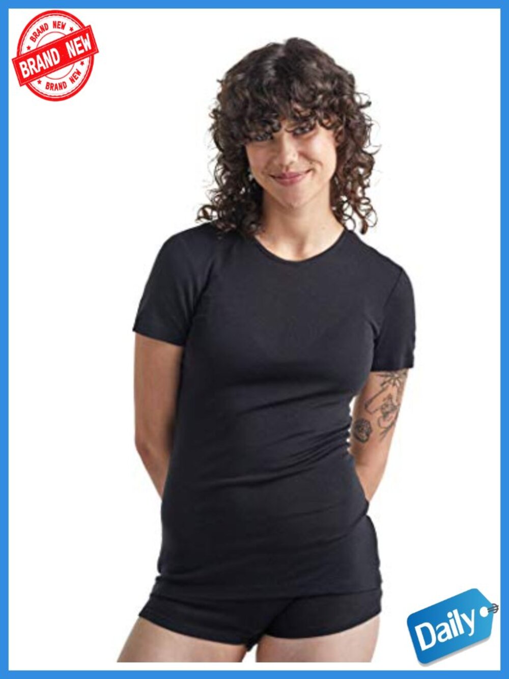 Women's Merino Wool Lightweight Short Sleeve Crew Tee Base Layer